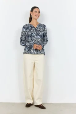 SC-FELICITY AOP 532 Bluse Navy