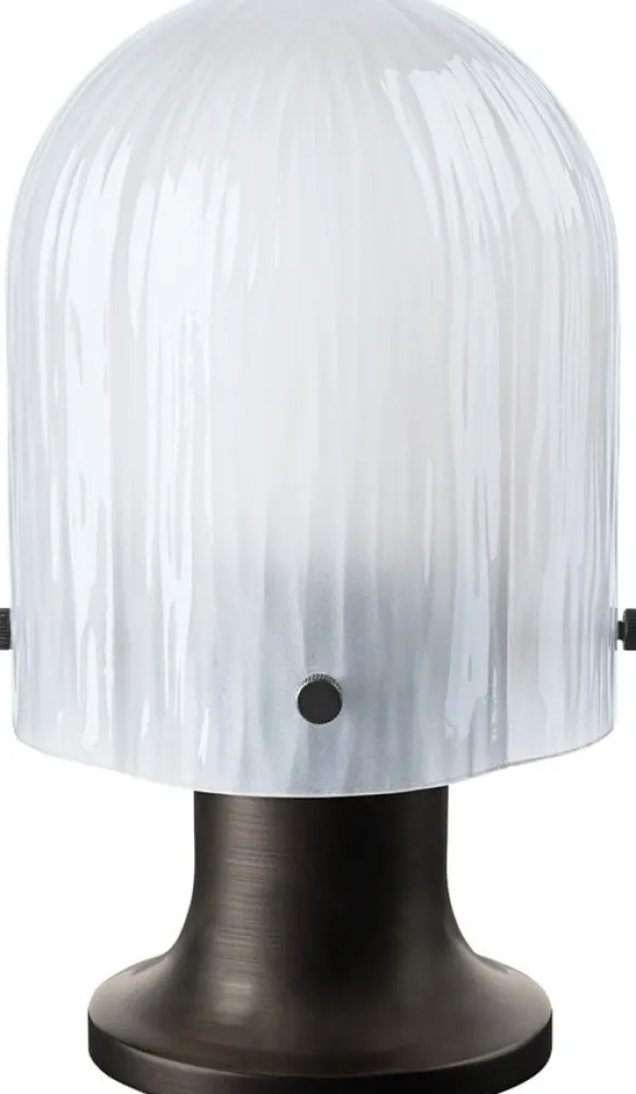 Seine Portable Lamp (Base: Antique Brass, Shade: White)