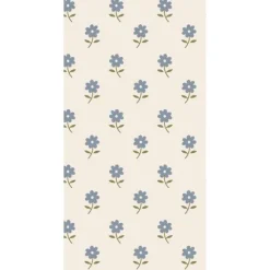Serviet 10x20 cm blå blomster 16 stk/pk