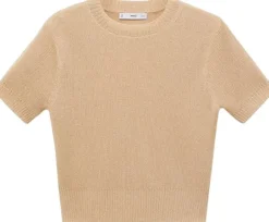 Short-sleeved crop sweater