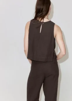 Side-tie batiste top