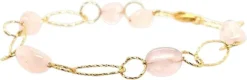 Sigga Rose Quartz Bracelet - Gold