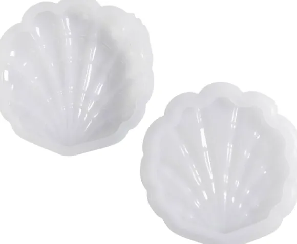 Silikoneform, Musling, H: 3 cm, L: 13,2 cm, B: 13,3 cm.