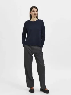 SLFLULU LS ALPACA BLEND KNIT O-NECK B NOOS
