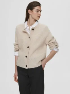 SLFLULU LS ALPACA BLEND KNIT SHORT CARDIGAN NOOS