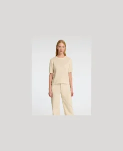 SLFVINNA SS STRUCTURE KNIT O-NECK N