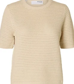 SLFVINNA SS STRUCTURE KNIT O-NECK N