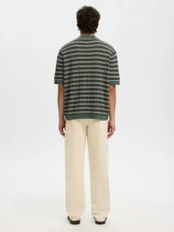 SLHDANE SS KNIT COLOR STRUCTURE POL