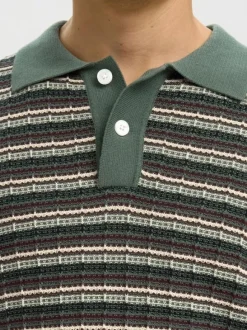 SLHDANE SS KNIT COLOR STRUCTURE POL