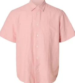 SLHREGCLAY LINENBLEND SS SHIRT CLA
