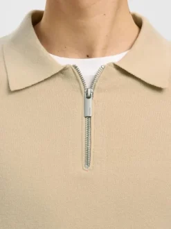 SLHTELLER FN RELAXED HALF ZIP POLO