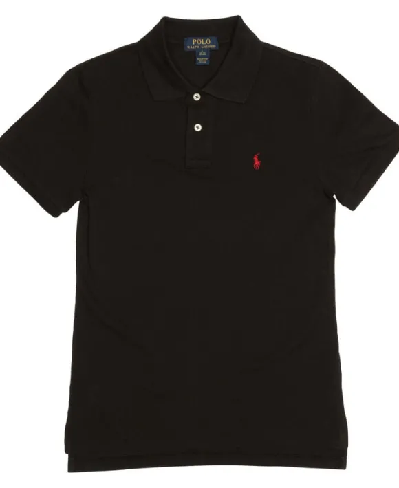 Slim Fit Cotton Mesh Polo Shirt Kids