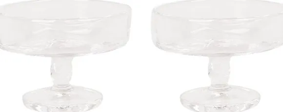0405 Stem Glass Set of Two | Clear | Wide