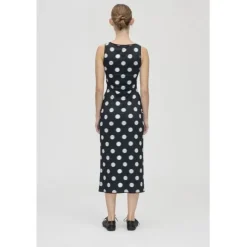 2244 Stocking Jersey, Elastic Deep Neckline Tank Dress