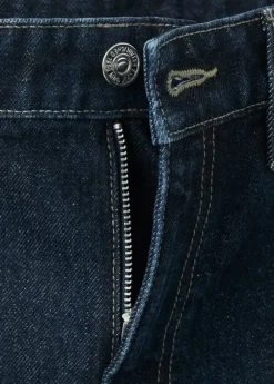 Straight mid-rise denim shorts
