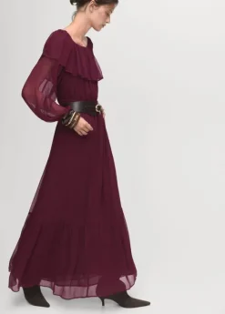 Strapless dress with ruffles