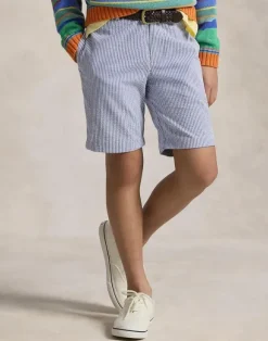 Stretch Cotton Seersucker Short