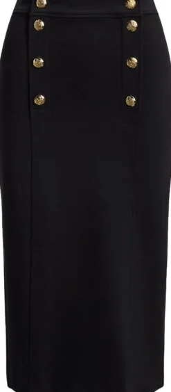 Stretch Ponte Sailor Pencil Skirt