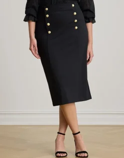Stretch Ponte Sailor Pencil Skirt