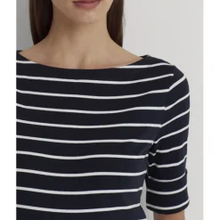Striped Boatneck Top