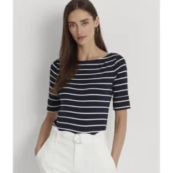 Striped Boatneck Top