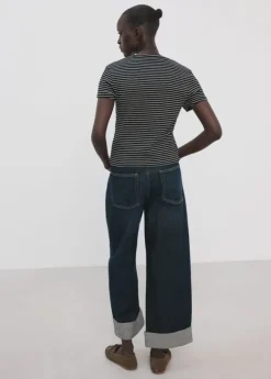 Striped T-shirt with ties