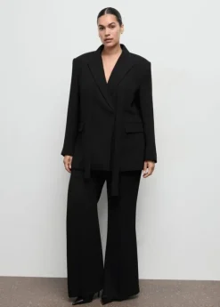 Suit jacket with scarf