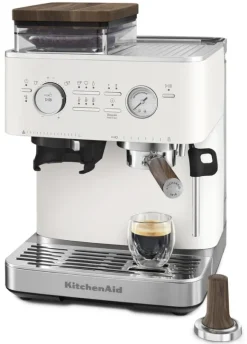 Tilbehørssæt i valnød til semiautomatisk espressomaskine