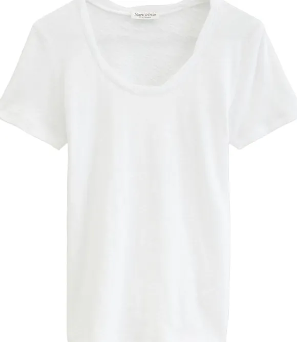 T-shirt, deep round neck twisted
