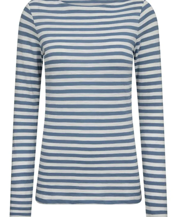 T-shirt, long sleeve, boat neck, st