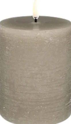 UYUNI LIGHTING - Pillar LED Candle - Sandstone - 7,8 x 10,1 CM