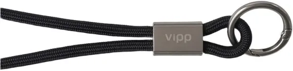 Vipp320 Key strap, Loft, black/metal, 18 cm