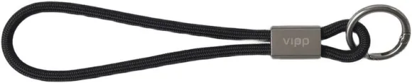 Vipp320 Key strap, Loft, black/metal, 18 cm