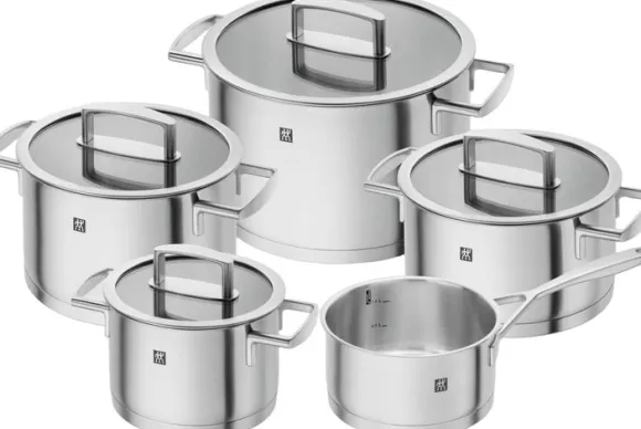 Vitality 5-st, Gryt & kastrullset, Silver