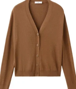 V-neck knitted cardigan