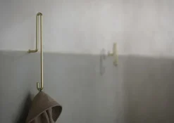 Wall Hook, Matt Gold, Small x2
