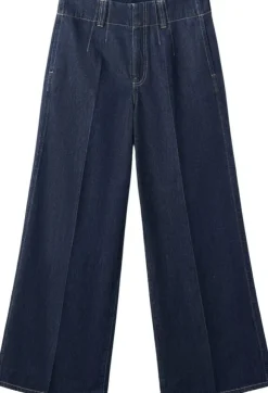 Wide leg mid-rise jeans
