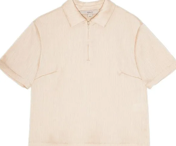 ZIPPED POLO TOP